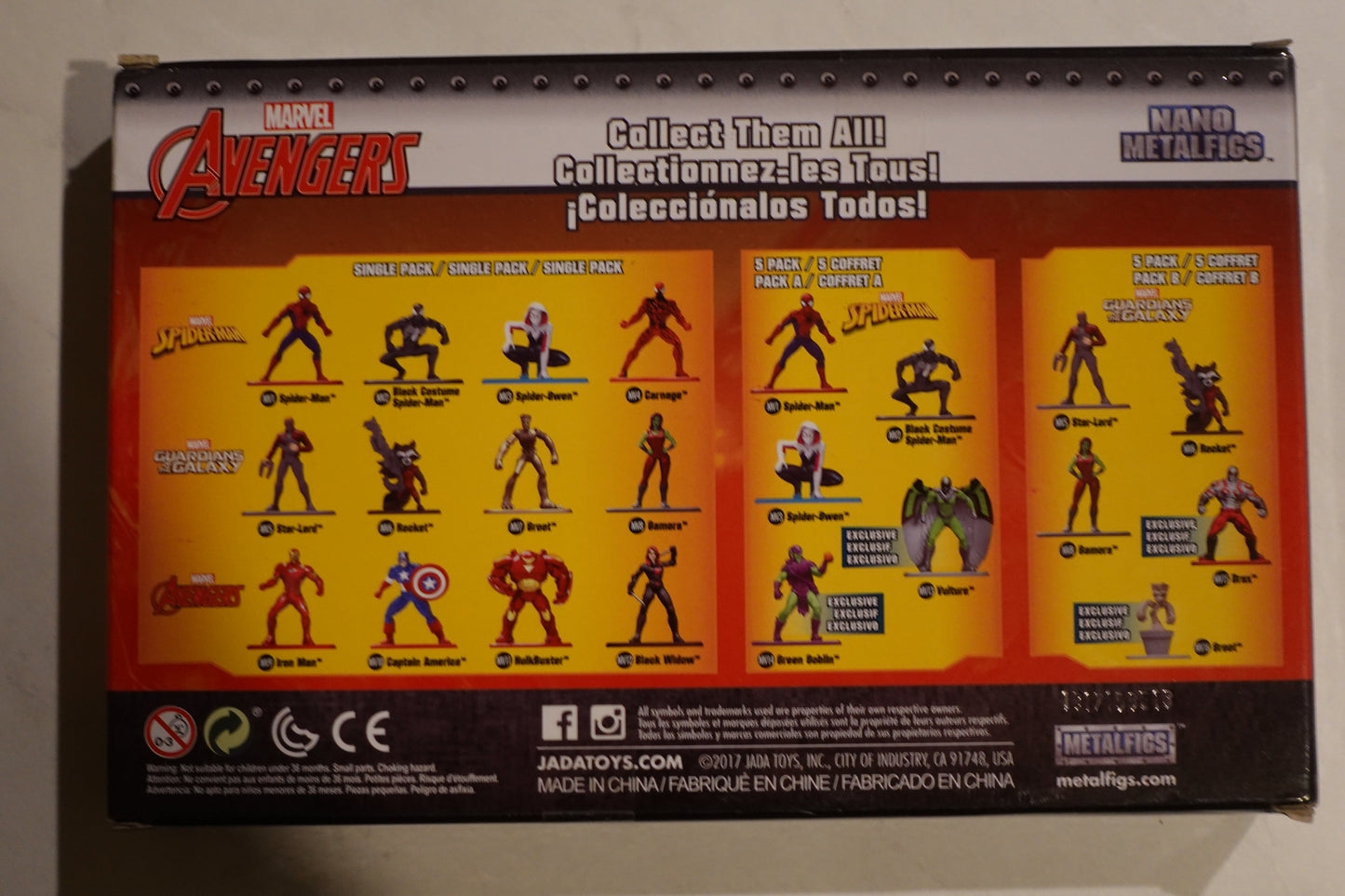 Jada Toys Nano Metalfigs Marvel Avengers 10-Pack Multipack