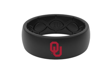 Oklahoma Ring Black/Red Logo - Size 10