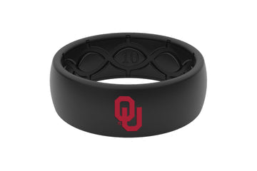 Oklahoma Ring Black/Red Logo - Size 11