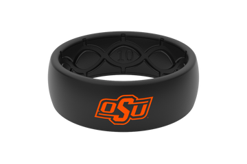 Oklahoma State Ring Black/Orange Logo - Size 7